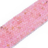 Natural Rose Quartz Beads Strands, Round, 6~6.5mm, Hole: 0.8~1mm, about 60~63pcs/strand, 15 inch~15.5 inch, 10Strand/Set