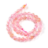 Natural Rose Quartz Beads Strands, Round, 8~8.5mm, Hole: 1mm, about 47pcs/strand, 15 inch~15.5 inch, 10Strand/Set