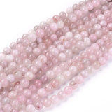 Natural Rose Quartz Beads Strands, Round, 8mm, Hole: 0.8~1mm, about 46pcs/Strand, 14.96 inch(38cm), 10Strand/Set