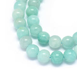 Natural Amazonite Beads Strands, Round, 6mm, Hole: 0.6mm, about 69~71pcs/strand, 15.3~15.7 inch(39~40cm)