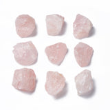 Rough Raw Natural Rose Quartz Beads, for Tumbling, Decoration, Polishing, Wire Wrapping, Wicca & Reiki Crystal Healing, No Hole/Undrilled, Nuggets, 30~50x28~32x22~23mm, about 34pcs/1000g