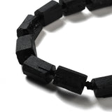 Natural Black Tourmaline Beads Strands, Faceted, Column, 10~16x9x9.5~11mm, Hole: 1mm, about 24~28pcs/strand, 16.54 inch(42cm), 2Strand/Set