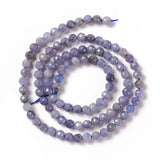 Natural Tanzanite Beads Strands, Faceted, Round, 4mm, Hole: 0.8mm, about 99pcs/strand, 15.35 inch(39cm)