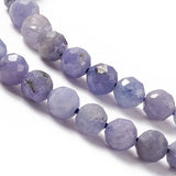 Natural Tanzanite Beads Strands, Faceted, Round, 4mm, Hole: 0.8mm, about 99pcs/strand, 15.35 inch(39cm)