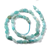 Natural Amazonite Beads Strands, Nuggets, Tumbled Stone, 5~8.5x5.5~7x3.5~4mm, Hole: 0.7mm, about 57pcs/strand, 15.2 inch(38.6cm)