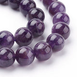 Natural Amethyst Beads Strands, Round, 10mm, Hole: 1mm, about 19pcs/strand, 7.6 inch, 5Strand/Set