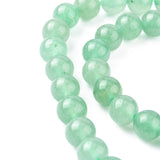 Natural Green Aventurine Beads Strands, Round, Light Green, 8mm, Hole: 1mm, 5Strand/Set