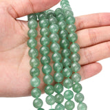 Natural Green Aventurine Beads Strands, Round, Light Green, 8mm, Hole: 1mm, 5Strand/Set