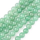 Natural Green Aventurine Beads Strands, Round, Light Green, 8mm, Hole: 1mm, 5Strand/Set