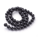 Natural Obsidian Beads Strands, Round, Grade AA, Black And Colorful, 8mm, 5Strand/Set