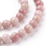 Natural Rhodonite Beads Strands, Grade A, Round, 8mm, hole: 1mm, 16 inch, about 47pcs/strand, 5Strand/Set