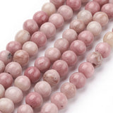 Natural Rhodonite Beads Strands, Grade A, Round, 8mm, hole: 1mm, 16 inch, about 47pcs/strand, 5Strand/Set