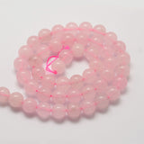 Natural Rose Quartz Bead Strands, Round, Dyed, 10mm, Hole: 1mm, about 38pcs/strand, 15.7 inch