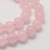 Natural Rose Quartz Bead Strands, Round, Dyed, 10mm, Hole: 1mm, about 38pcs/strand, 15.7 inch