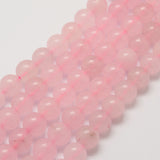 Natural Rose Quartz Bead Strands, Round, Dyed, 8mm, Hole: 1mm, about 48pcs/strand, 15.7 inch