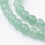 Natural Green Aventurine Bead Strands, Round, 6~6.5mm, Hole: 1mm, about 60pcs/strand, 14.9 inch(38cm)