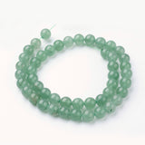 Natural Green Aventurine Bead Strands, Round, 8~8.5mm, Hole: 1mm, about 45~47pcs/strand, 14.9 inch(38cm)