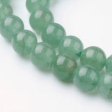 Natural Green Aventurine Bead Strands, Round, 8~8.5mm, Hole: 1mm, about 45~47pcs/strand, 14.9 inch(38cm)