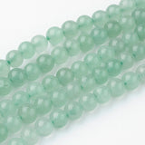 Natural Green Aventurine Bead Strands, Round, 8~8.5mm, Hole: 1mm, about 45~47pcs/strand, 14.9 inch(38cm)