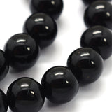 Natural Black Tourmaline Beads Strands, Grade A, Round, 4mm, Hole: 0.6mm, about 91pcs/strand, 15.7 inch(40cm), 2Strand/Set