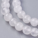 Natural Quartz Crystal Beads Strands, Rock Crystal Beads, Round, 6mm, Hole: 1mm, about 65pcs/strand, 15.1~15.3 inch(38.5~39cm), 5Strand/Set