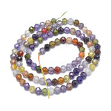 Cubic Zirconia Beads Strands, Faceted, Round, Mixed Color, 4mm, Hole: 0.8mm, about 91pcs/strand, 15 inch(38cm), 2Strand/Set