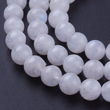 Natural Rainbow Moonstone Bead Strands, Grade AB, Round, 6mm, Hole: 1mm, about 62~68pcs/strand, 15.3 inch(39cm), 2Strand/Set