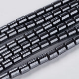 Non-Magnetic Synthetic Hematite Beads, Column, Black, 4x5mm, Hole: 1mm, about 80pcs/strand, 16 inch, 20Strands/Set