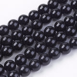 Natural Tourmaline Bead Strands, Round, Black, 6mm, Hole: 0.8mm, about 63pcs/strand, 15.7 inch, 3Strand/Set