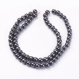 Non-Magnetic Synthetic Hematite Beads Strands, Round, 6mm, Hole: 1mm, about 65pcs/strand, 15.5 inch, 10Strands/Set