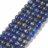 Natural Lapis Lazuli Round Beads Strands, 4mm, Hole: 0.8mm, about 89pcs/strand, 15.5 inch, 5Strand/Set