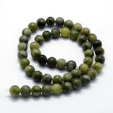 Natural Xinyi Jade/Chinese Southern Jade Beads Strands, Round, 6mm, Hole: 0.8mm, about 63pcs/strand,  14.76 inch(37.5cm), 5Strand/Set