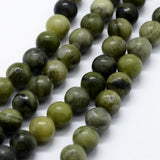 Natural Xinyi Jade/Chinese Southern Jade Beads Strands, Round, 6mm, Hole: 0.8mm, about 63pcs/strand,  14.76 inch(37.5cm), 5Strand/Set