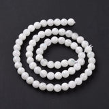 Natural Rainbow Moonstone Beads Strands, Round, 6mm, Hole: 0.8mm, about 62pcs/strand, 15.6 inch(39.8cm), 2Strand/Set