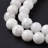 Natural Rainbow Moonstone Beads Strands, Round, 6mm, Hole: 0.8mm, about 62pcs/strand, 15.6 inch(39.8cm), 2Strand/Set