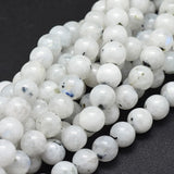 Natural Rainbow Moonstone Beads Strands, Round, 8mm, Hole: 1mm, about 48pcs/strand, 15.5 inch(39.5cm), 2Strand/Set