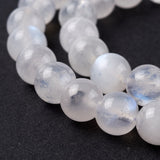 Natural Rainbow Moonstone Beads Strands, Round, 8mm, Hole: 1mm, about 48pcs/strand, 15.55''(39.5cm), 2Strand/Set