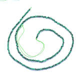 Natural Malachite Beads Strands, Faceted, Round, 2mm, Hole: 0.6mm, about 195pcs/strand, 15.35 inch(39cm), 2Strand/Set