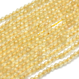 Natural Citrine Beads Strands, Faceted, Round, Dyed & Heated, 2mm, Hole: 0.5mm, about 192pcs/strand, 15.16 inch(38.5cm), 2Strand/Set