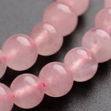 Round Natural Rose Quartz Gemstone Bead Strands, 6mm, hole: 1mm, about 65pcs/strand, 14.9 inch