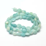 Natural Amazonite Nuggets Beads Strands, Tumbled Stone, 5~10x6~7x3~7mm, hole: 1mm, about 14.9 inch~15.7 inch, 5Strand/Set