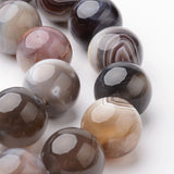 Natural Botswana Agate Bead Strands, Round, 6mm, Hole: 1mm, about 62pcs/strand, 15.3 inch, 2Strand/Set