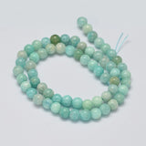 Natural Amazonite Beads Strands, Round, 6mm, Hole: 0.8mm, about 64pcs/strand, 15.7 inch, 2Strand/Set