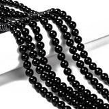 Natural Eyeless Obsidian Beads Strands, Round, 8mm, Hole: 1mm, about 46~49pcs/strand, 14.8~15.3 inch, 10Strand/Set