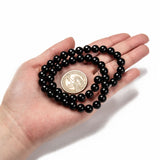 Natural Eyeless Obsidian Beads Strands, Round, 8mm, Hole: 1mm, about 46~49pcs/strand, 14.8~15.3 inch, 10Strand/Set