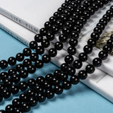 Natural Eyeless Obsidian Beads Strands, Round, 8mm, Hole: 1mm, about 46~49pcs/strand, 14.8~15.3 inch, 10Strand/Set