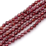 Natural Garnet Beads Strands, Round, 2mm, Hole: 0.6mm, about 178pcs/strand, 15.9 inch, 5Strand/Set