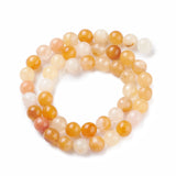 Natural Topaz Jade Bead Strands, Round, 6mm, Hole: 1mm, about 63pcs/strand, 15.5 inch