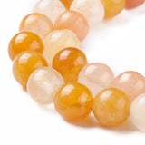 Natural Topaz Jade Bead Strands, Round, 6mm, Hole: 1mm, about 63pcs/strand, 15.5 inch