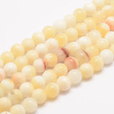 Natural Honey Jade Bead Strands, Round, 6~7mm, Hole: 1mm, about 59~60pcs/strand, 14.96~15.16 inch(38~38.5cm)